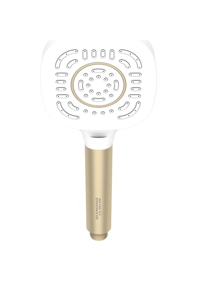 Coral Soft Tepe Başlıklı Duş Sistemi Seti Beyaz Altın