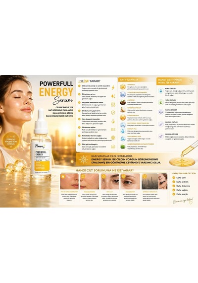 Homm Life Powerfull Energy Koyu Halka Karşıtı Gözaltı Serumu 30 ML