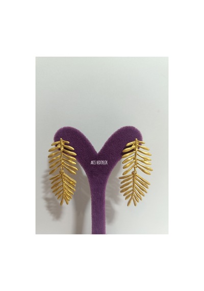 Gold Kaplama Başak Küpe Sarı - 724831138 Sarı