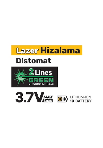 Sgs5427 Lazer Hizalama Distomat 2 Lines Green - Otomatik Ve Manuel Tesviye Modu