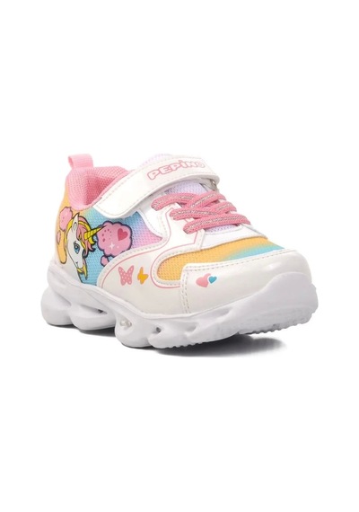 Pepino P-1373 Patik Spor Ayakkabı Beyaz Pembe Beyaz - Pembe