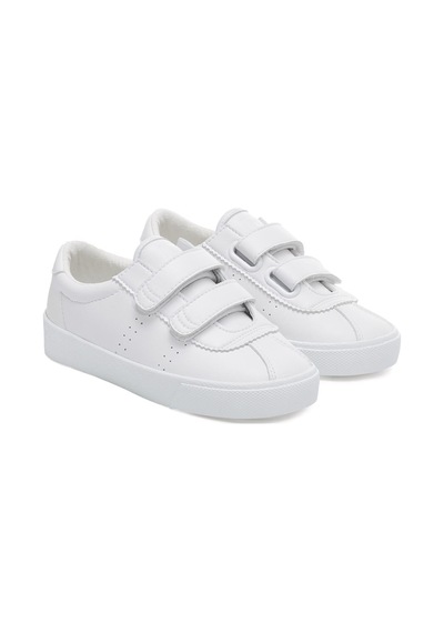 Superga 2843 Kids Club S Straps Vegan Faux Leather Çocuk Unisex Beyaz Bileksiz Sneaker Beyaz-262
