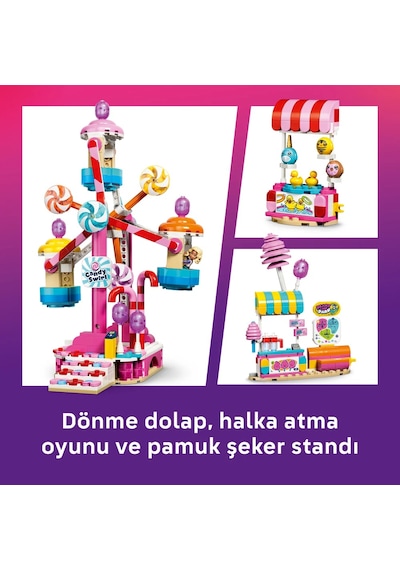 LEGO® Friends Şeker ve Kapkek Dönme Dolabı 42700 - 7 Yaş ve Üzeri Çocuklar için 3 Mini Bebek İçeren Oyuncak Yapım Seti (602 Parça)