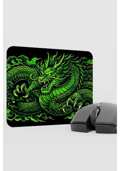 Ejderha Yeşil V3 22x18 Gaming Kauçuk Kaymaz Taban Mouse Pad Fare Altlığı