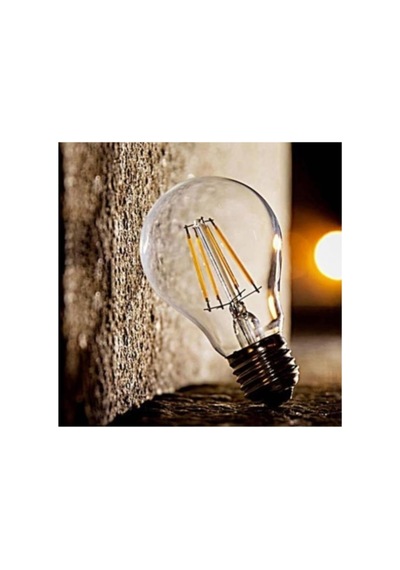 Led Ampul, 6,5w 60w , 2700k Sarı Işık, Dim Edilebilir, E27 Duy, Şeffaf, 8 Adet Diğer