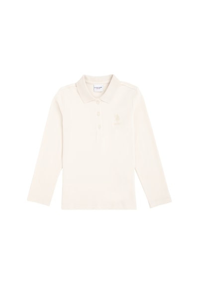 U.S. Polo Assn. Kız Çocuk Krem Polo Yaka Basic Sweatshirt 50296377-VR071