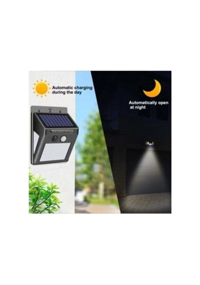 Güneş Enerjili Sokak Lambası Solar Bahçe Armatürü Aydınlatması Dış Mekan Işık 20 Led