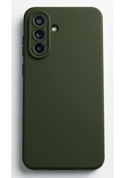 Samsung Uyumlu Galaxy A36 5g Kılıf Kamera Korumalı Silikon Rubber Arka Kapak Haki