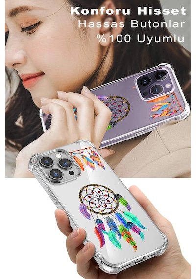 Prinrify Xiaomi Redmi Note 9s Uyumlu Nazar Boncuğu 6 Baskılı Şeffaf Köşe Korumalı Antişok Kılıf