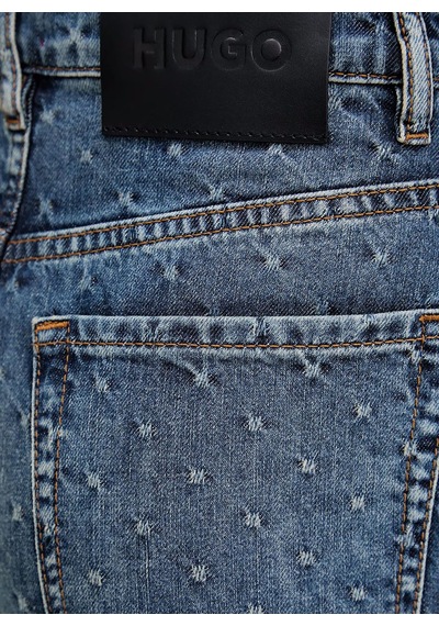 Hugo Mavi Kadın %100 Pamuk Denim Pantolon 50546502
