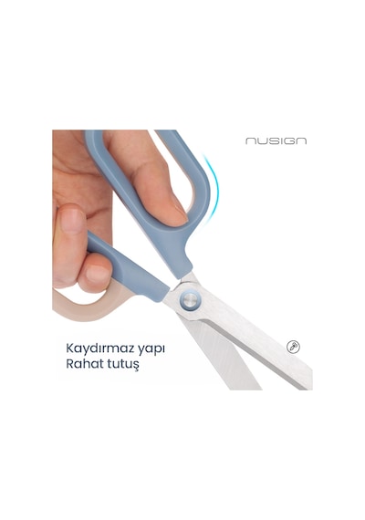 Nusıgn Makas 180 Mm Paslanmaz Çelik Mavi Güç Tasarruflu Makas