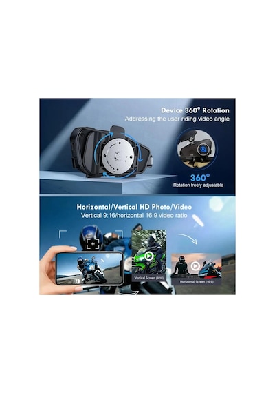 Hubrendy Kargo Q28 Motosiklet Kask Bluetooth Kulaklık 1080p Kamera Interkom Kulaklık Su Geçirmez Int 24867806