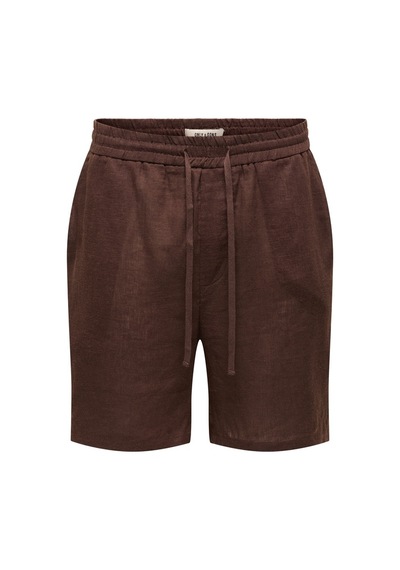 Only & Sons Onslaurence Lınen Blend Shorts Noos Erkek Kahverengi Şort - 22036246