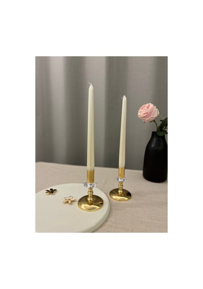 Gold Rengi Emıly Crystal 2'li Şamdan&mumluk Seti Altın - 820457374 Altın