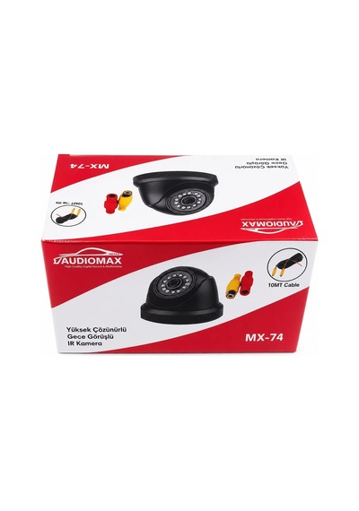 Audiomax Dome Kamera - 10 Metre Kablolu 12v Kamera - Audiomax Mx-74 Araç Dome Kamerası