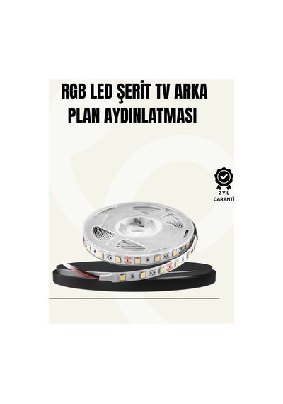 Mey İthalat Tv Arkası Led Şerit Işık Otomatik Açma Kapama Özellikli 2mt Belirtilmemiş