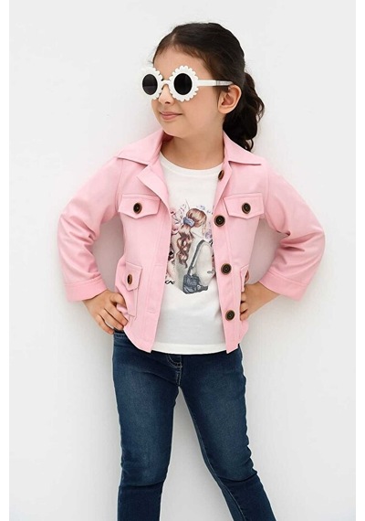 Bubiee Baby Kız Çocuğu Yağmurluklu Mont 3,lü Takım Pembe