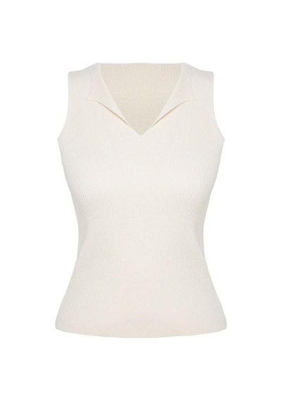 Ersefa Kadın Modern Tarz Slim V Yaka Regular Triko Hırka Camel