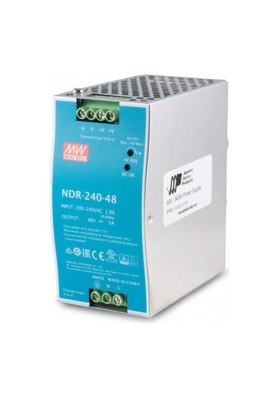 NDR-240-48 48Vdc 5.0 Amp DIN Rail Meanwell Güç Kaynağı
