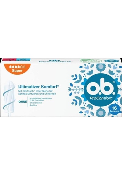 O.B. Ultimate Comfort Super 16'Lı Tampon 3 Paket (Toplam 48 Adet)