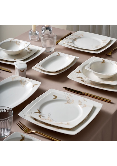 Güral Caroline 54 Parça 12 Kişilik Yemek Takımı 6713 4858621