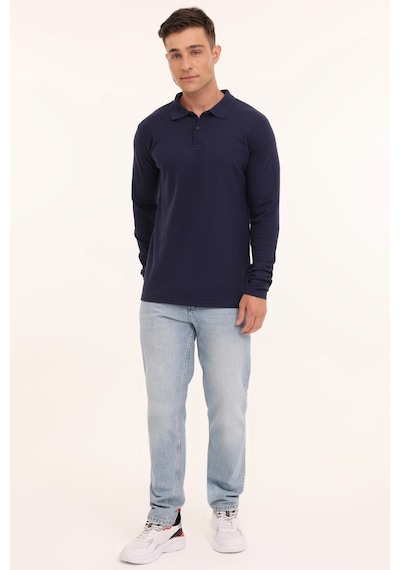 Kinetix Mb Sn329 Ukol Polo 4pr Lacivert Erkek Uzun Kol T-shirt Lacivert