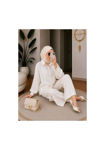 Hira Life Fashion Kadın Kolu Taş Detaylı Bel Bağlamalı Salaş Keten Gömlek Pantolon İki 'li Şık Takım Beyaz Beyaz Hira Life Fashion Kadın Kolu Taş Detaylı Bel Bağlamalı Salaş Keten Gömlek Pantolon İki 'li Şık Takım Beyaz Beyaz