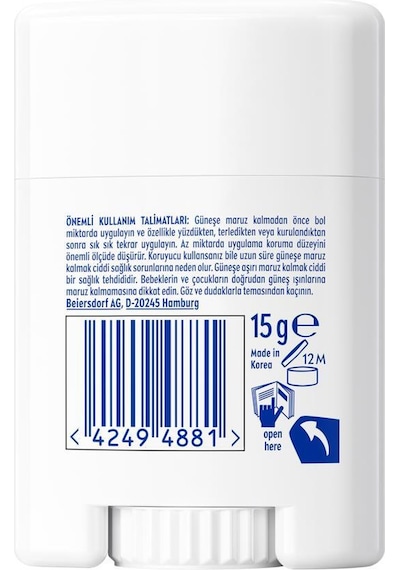 Sun Spf50 Yüksek Güneş Korumalı Stick Yüz Güneş Kremi 15 Gr,hassas Yüz Bölgeleri,kokusuz Formül