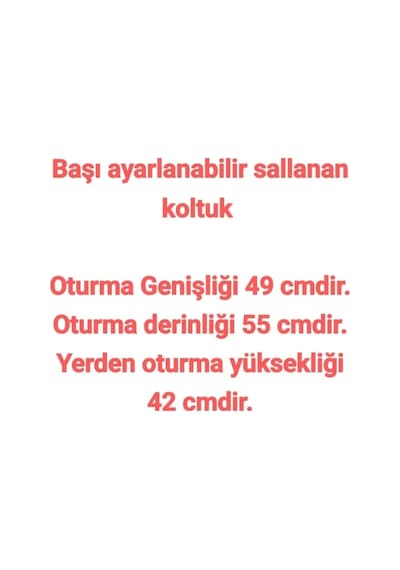Sallanan Koltuk Ve Puf Krem