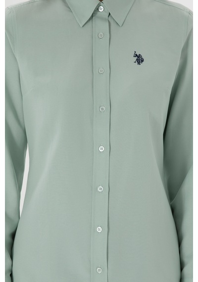 U.s. Polo Assn. Kadın Su Yeşili Gömlek Basic 50307726-vr048 Su Yesılı Mint Yeşili