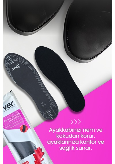 Silver Polar Kumaşlı Termal Ayakkabı Tabanlığı - Yumuşak Dokulu Kışlık Taban 35-45