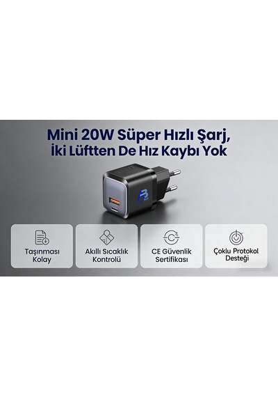 Apollobell Chb01-007 20w Mini Pro Şarj Cihazı