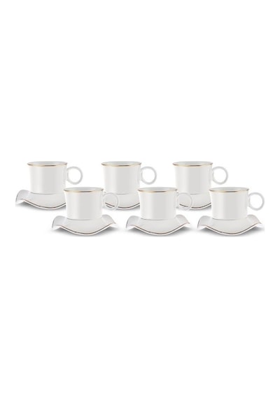 Karaca  Torba 6 Kişilik Kahve Fincanı 90 Ml Beyaz