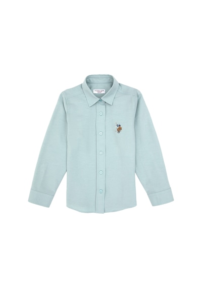 U.S. Polo Assn. Kız Çocuk Mint Uzun Kollu Basic Gömlek 50317629-VR090