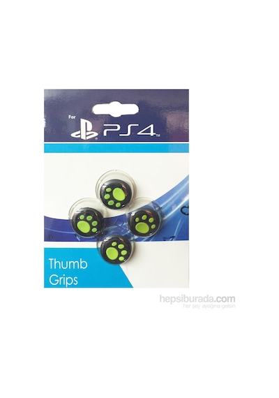 Sony PS4 Playstasion 4 Analog Koruyucu Silikon Pad-Yeşil Pati
