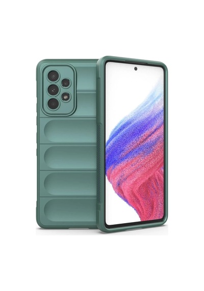 Samsung Galaxy Uyumlu   A53 5g Kılıf Optimum Silikon - Koyu Yeşil
