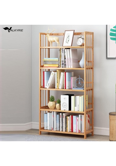 Valkyrie 5 Katlı Bambu Raf Kitaplık 60x23x128 Cm Çok Amaçlı Düzenleyici Dekoratif Organizer Kahverengi Valkyrie 5 Katlı Bambu Raf Kitaplık 60x23x128 Cm Çok Amaçlı Düzenleyici Dekoratif Organizer Kahverengi