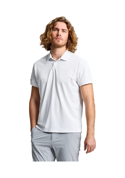 Slam Slam Tech Pique Polo Ls Erkek Beyaz Tişört W02 Beyaz