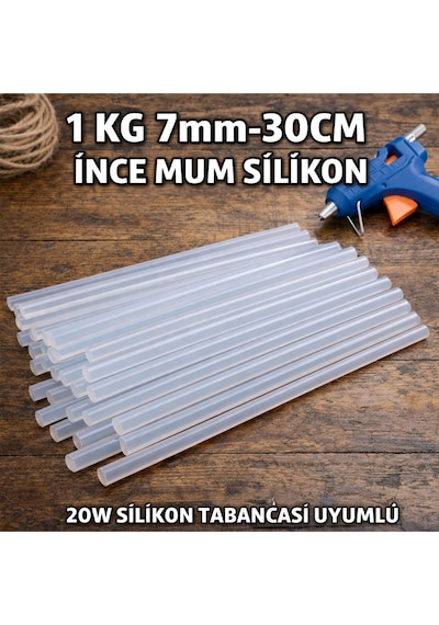 1 Kg İnce Mum Silikon Çubuk Sıcak Şeffaf Her Makinaya Uyumlu Hobi Tamir Güçlü Ve Kaliteli