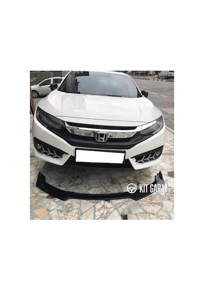 Kit Garaj Honda Civic Fc5 2016-2021 3 Parça Piano Black Ön Lip Plastik Boyalı
