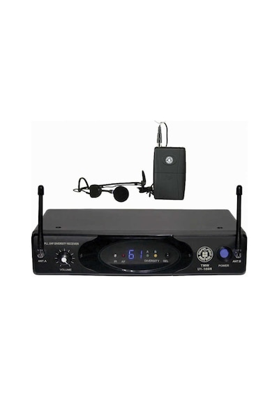 Ten, Topp Pro Tmw U1-100rlthsgt Uhf Kablosuz Yaka + Headset Mikrofon Seti 100 Kanal Profesyonel Lavalier Mikrofon