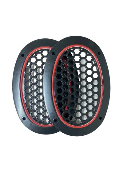 Oval Kırmızı Ledli Hoparlör Kapağı