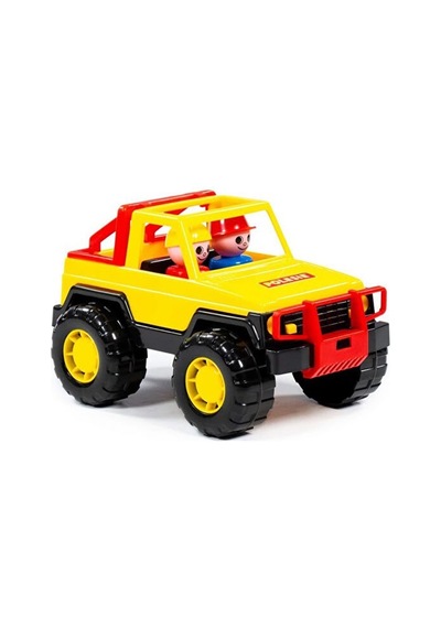Safari Jeep Aracım 22 Cm 2 İnsan Figürlü Eğlenceli Ve Dayanıklı Çocuk Arazi Aracı Sarı