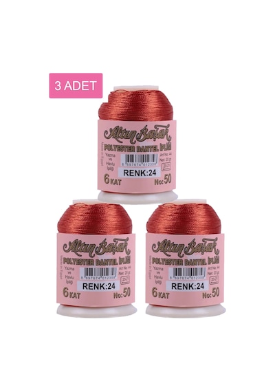 3 Adet Altınbaşak Oya Ve Dantel İpi 20 Gr - Royaleks - No: 024