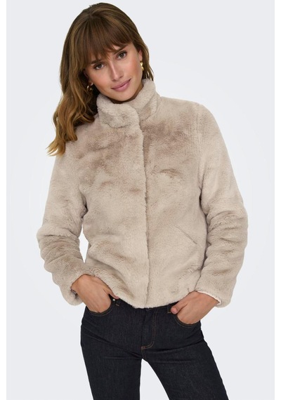 Only 15295423-fw Onlnewvıda Faux Fur Jacket Cc Otw Kadın Kürk Mont 15295423-R10293 Bej