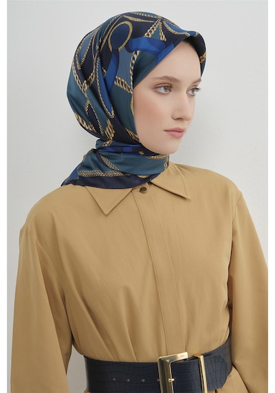 Armine Saf İpek Sura Eşarp-2026 İlkbahar-yaz- 953100d Lacivert
