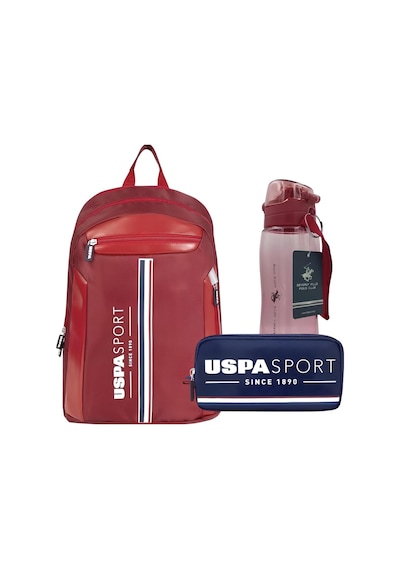 U.s. Polo Assn. Sırt Çantası + U.s. Polo Assn. Kalem Çantası - Suluk & Matara Kırmızı Kirmizi