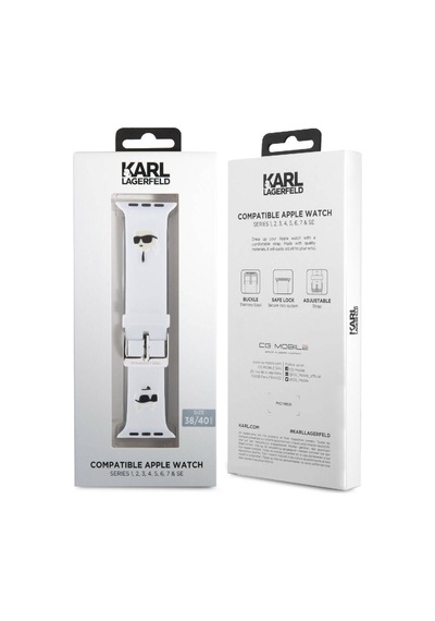 Watch 7 41mm Uyumlu Kordon  Lisanslı Ikonik Karl & Choupette Logolu Strap