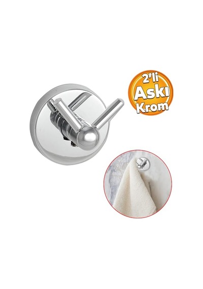 Yapişkanli Havlu Bornoz Askiliği-krom Çok Renkli