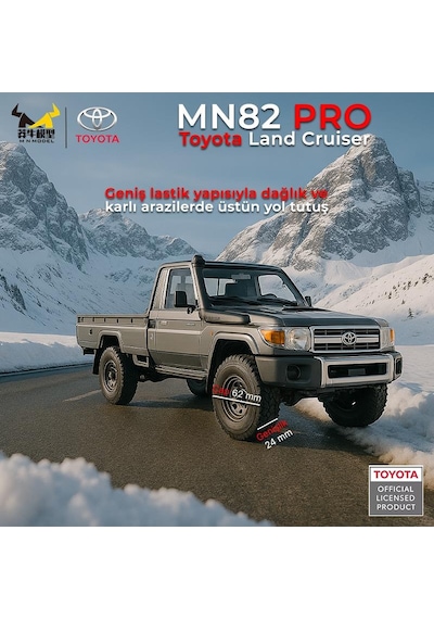 Mn Model Mn82 Pro 1/12 Toyota Land Cruiser Lc79 4wd Rc Model Crawler Offroad Truck Uzaktan Kumandalı Araba Rtr Lisanslı Gümüş+dahili Işık Seti